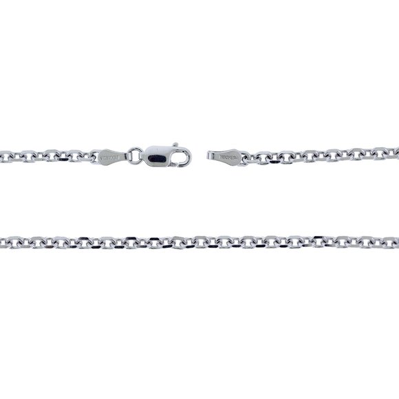 Toscano 24-Inch Rolo Necklace, 14K White Gold 24\